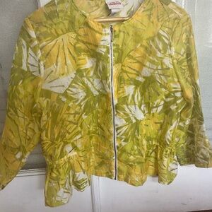 Floral Yellow and Green Women's Top